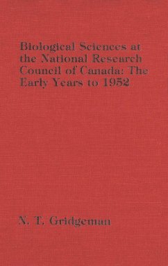 Cover Biological Sciences at the National Research Council of Canada