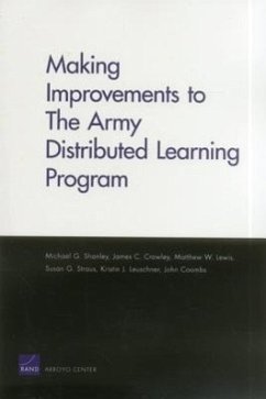 Making Improvements to the Army Distributed Learning Program - Shanley, Michael G