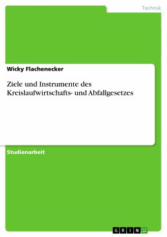 Ziele und Instrumente des Kreislaufwirtschafts- und Abfallgesetzes