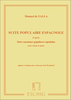 Cover Suite populaire espagnole d'apres 7 chansons populaires espagnoles pour violon et piano