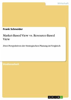Market-Based View vs. Resource-Based View - Schneider, Frank