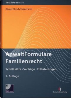 Cover AnwaltFormulare Familienrecht, m. CD-ROM
