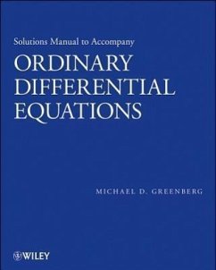 Ordinary Differential Equations, Solutions Manual - Greenberg, Michael D