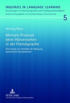 Mentale Prozesse beim Hörverstehen in der Fremdsprache - Rossa, Henning