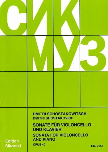 Schostakowitsch, Dmitri, Sonate für Violoncello und