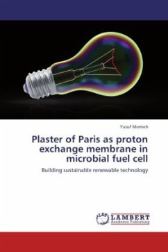 Plaster of Paris as proton exchange membrane in microbial fuel cell