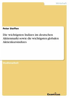 Die wichtigsten Indizes im deutschen Aktienmarkt sowie die wichtigsten globalen Aktienkursindizes - Steffen, Peter
