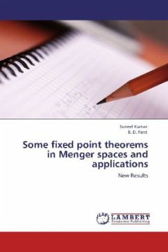 Some fixed point theorems in Menger spaces and applications - Kumar, Suneel;Pant, B. D.