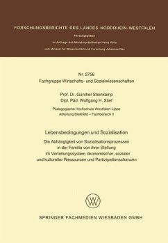 Lebensbedingungen und Sozialisation - Steinkamp, Günther