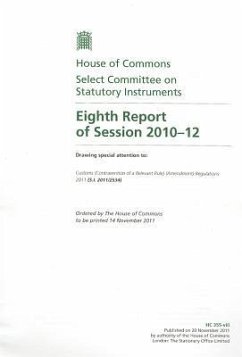 Select Committee on Statutory Instruments - All: 8th Report, Session 2010-12