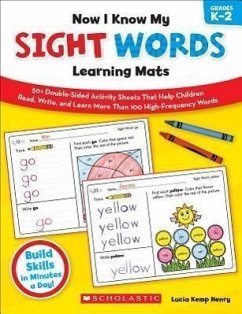 Now I Know My Sight Words Learning Mats, Grades K-2 - Henry, Lucia Kemp