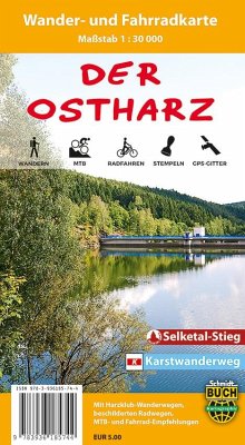 Der Ostharz, Wander- und Fahrradkarte