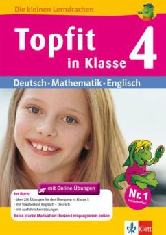 Cover Topfit in Klasse 4, Deutsch - Mathematik - Englisch