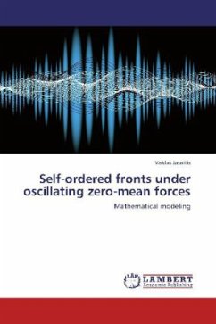 Self-ordered fronts under oscillating zero-mean forces