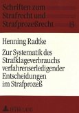 Zur Systematik des Strafklageverbrauchs verfahrenserledigender Entscheidungen im Strafprozeß