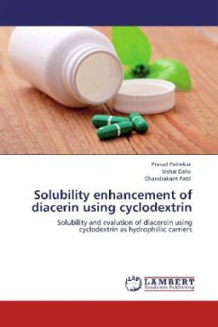 Solubility enhancement of diacerin using cyclodextrin