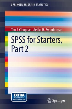 SPSS for Starters, Part 2 - Cleophas, Ton J.;Zwinderman, Aeilko H.