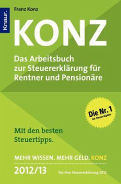 Cover Das Arbeitsbuch zur Steuererklärung für Rentner und Pensionäre 2012/13