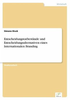 Entscheidungstatbestände und Entscheidungsalternativen eines Internationalen Branding - Biock, Simone