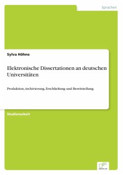 Elektronische Dissertationen an deutschen Universitäten - Höhne, Sylva