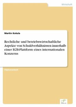 Rechtliche und betriebswirtschaftliche Aspekte von Schuldverhältnissen innerhalb einer B2B-Plattform eines internationalen Konzerns