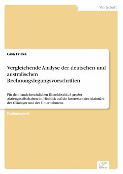 Vergleichende Analyse der deutschen und australischen Rechnungslegungsvorschriften