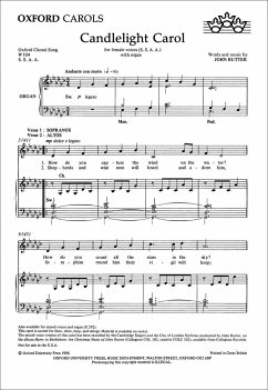 Candlelight Carol for female chorus (SSAA) and organ score