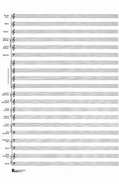 23. Score Pad: 20-Stave (Concert Band): Passantino Manuscript Paper