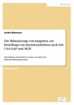 Die Bilanzierung von Ausgaben zur Erstellung von Internetauftritten nach IAS, US-GAAP und HGB - Blomeyer, André