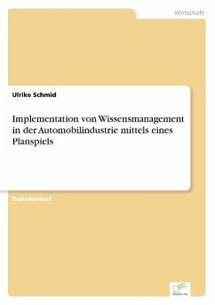 Implementation von Wissensmanagement in der Automobilindustrie mittels eines Planspiels - Schmid, Ulrike