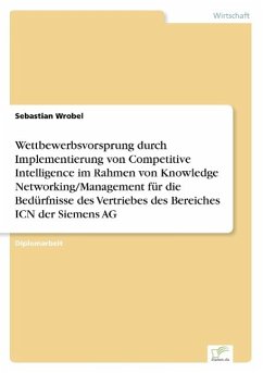 Wettbewerbsvorsprung durch Implementierung von Competitive Intelligence im Rahmen von Knowledge Networking/Management für die Bedürfnisse des Vertriebes des Bereiches ICN der Siemens AG - Wrobel, Sebastian