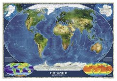 National Geographic World Satellite Wall Map (43.5 X 30.5 In) - National Geographic Maps