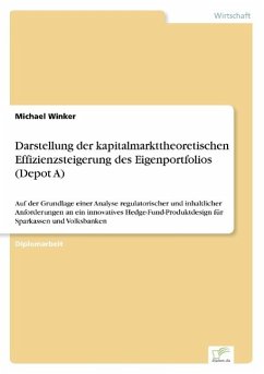 Darstellung der kapitalmarkttheoretischen Effizienzsteigerung des Eigenportfolios (Depot A) - Winker, Michael