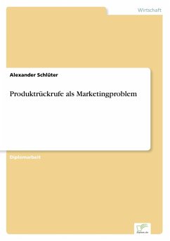 Produktrückrufe als Marketingproblem - Schlüter, Alexander