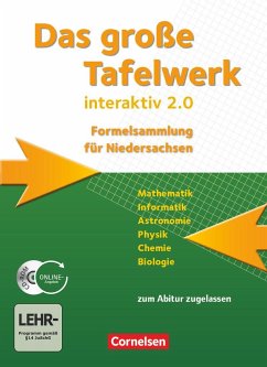 Das große Tafelwerk interaktiv 2.0 - Formelsammlung für die Sekundarstufen I und II - Niedersachsen - Meyer, Lothar;Winter, Rolf;Kricke, Wolfgang