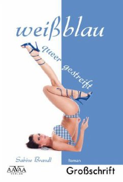 Cover weißblau queer gestreift, Großdruck