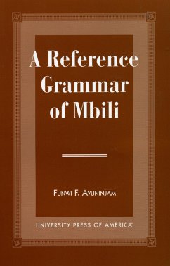 A Reference Grammar of Mbili - Ayuninjam, Funwi F