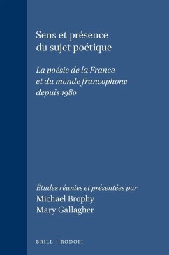 Cover Sens et présence du sujet poétique