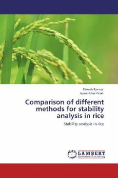 Comparison of different methods for stability analysis in rice