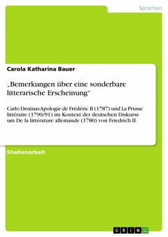 ¿Bemerkungen über eine sonderbare litterarische Erscheinung¿ - Bauer, Carola Katharina