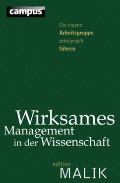 Cover Wirksames Management in der Wissenschaft