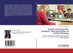 Turkish University EFL Students¿ Oral Expression of Critical Thinking