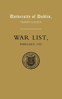 University of Dublin War List 1922 - Fry, M. W. J.