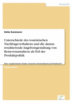 Unterschiede des touristischen Nachfrageverhaltens und die daraus resultierende Angebotsgestaltung von Reiseveranstaltern als Teil der Produktpolitik - Kammerer, Heike