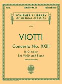 Concerto No. 23 in G Major: Schirmer Library of Classics Volume 444 Score and Parts