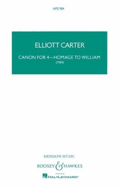 Canon for 4 - Homage to William: For Flute, BB Bass Clarinet, Violin and Cello