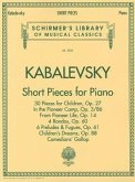Short Pieces for Piano: Schirmer Library of Classics Volume 2036 Piano Solo