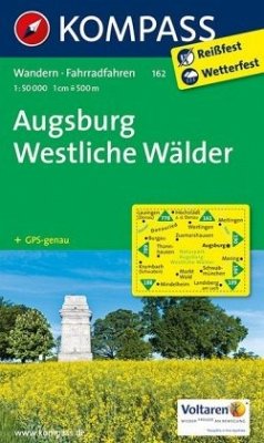KOMPASS Wanderkarte Augsburg - Westliche Wälder