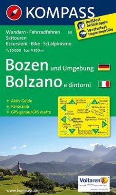 KOMPASS Wanderkarte Bozen und Umgebung / Bolzano e dintorni