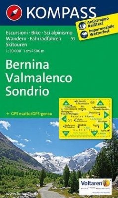 Kompass Karte Bernina, Valmalenco, Sondrio